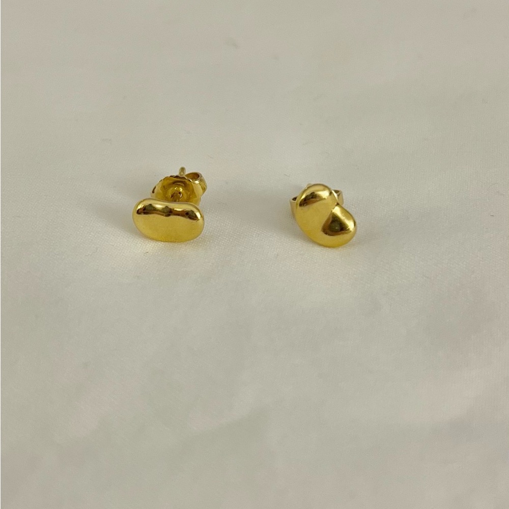 Tiffany & Co. Elsa Peretti Bean Design Earrings 18k Yellow Gold, 5mm